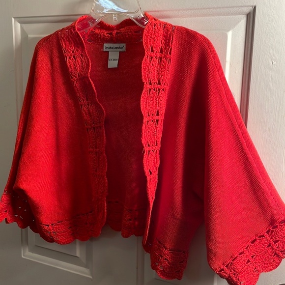 Crochet Orange Jacket - Picture 1 of 7